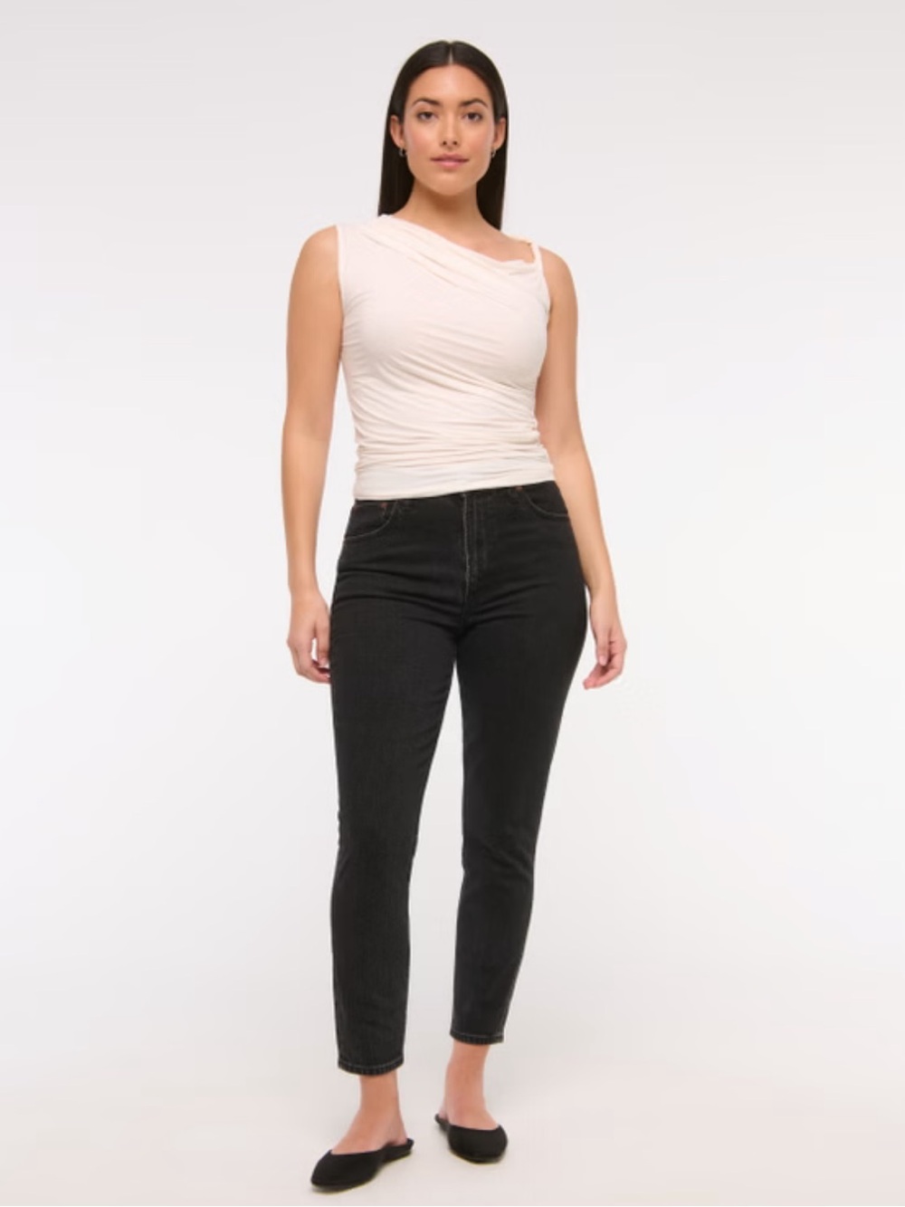 22R/36 Abercrombie&Fitch Black Fade Wash. The Skinny High Rise